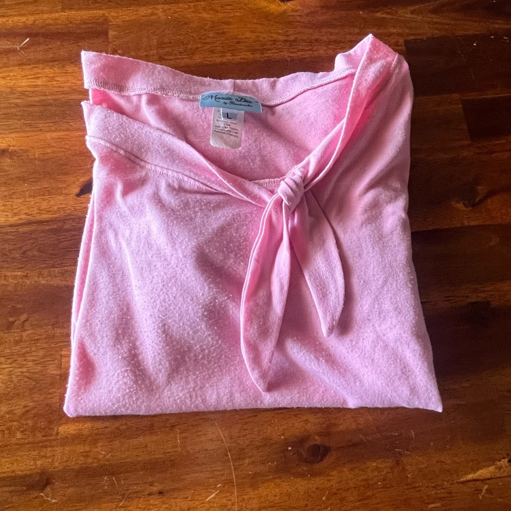 Pink Tie-Neck Top